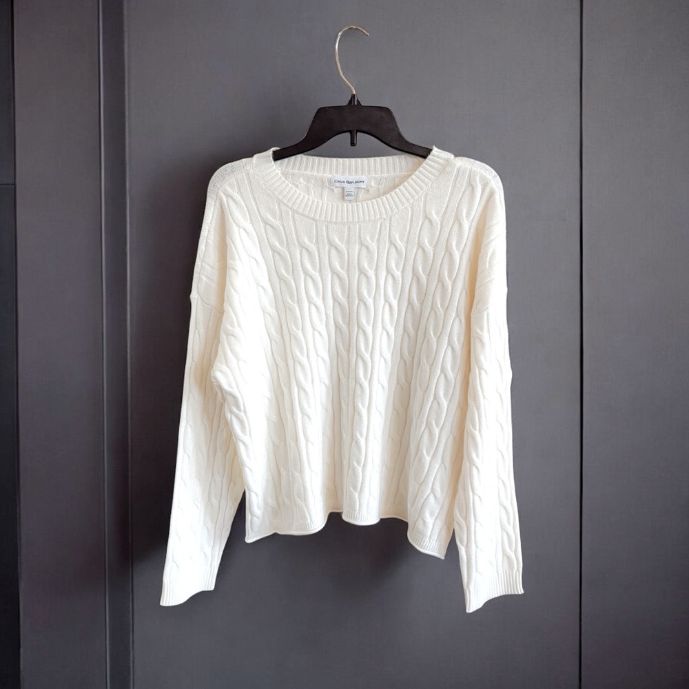 Calvin Klein
Women's Cropped Cable-Knit Sweater